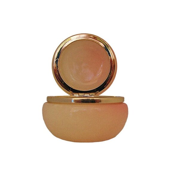 Hand Painted Peach Trinket Dish Box With Love from Jerusalem Gold Trim 2 x 2.5 " - Picture 10 of 12